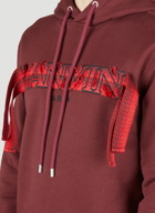 Lanvin - Embroidered Logo Hooded Sweatshirt in Burgundy
