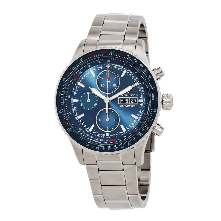 Photo: Hamilton Khaki Aviation Chronograph Automatic Blue Dial Watch H76746140