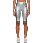 adidas Originals by Alexander Wang Silver Metallic Bike Shorts