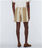 Bode Namesake striped cotton shorts