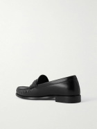 CELINE - Triomphe Logo-Embellished Leather Loafers - Black