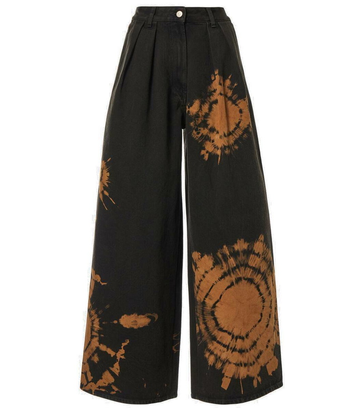 Photo: Alanui Printed cotton wide-leg pants