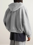 Balenciaga - Incognito Oversized Layered Stretch-Cotton Jersey Zip-Up Hoodie - Gray