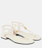 Loro Piana Mindil embellished leather thong sandals
