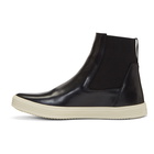 Rick Owens Black and Off-White Leather Mastodon Boots