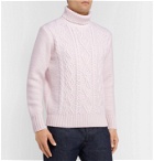Inis Meáin - Slim-Fit Cable-Knit Merino Wool Rollneck Sweater - Neutrals