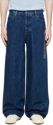 Alexander Wang Blue Flasher Graphic Jeans