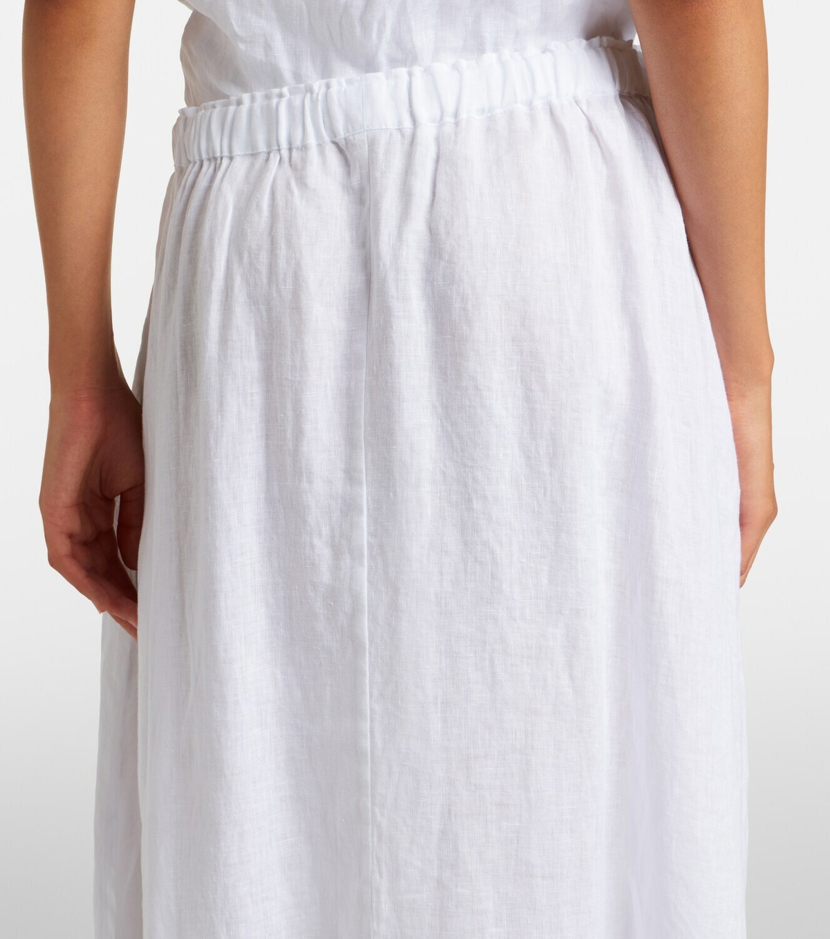 Velvet Virginia linen midi skirt
