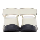Sunnei Off-White Canvas Low Platform Sandals