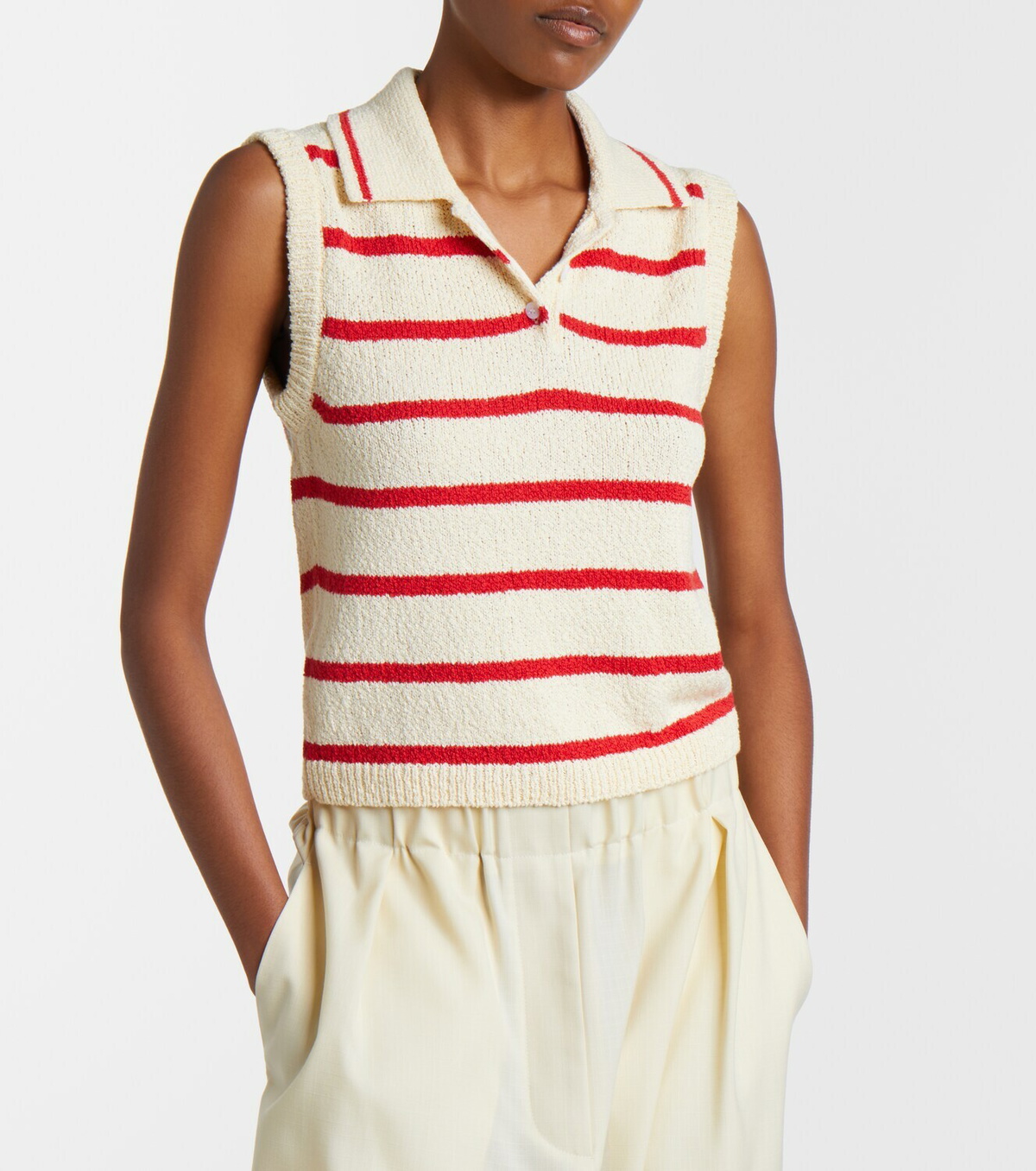 Altuzarra Elmer striped cotton-blend top
