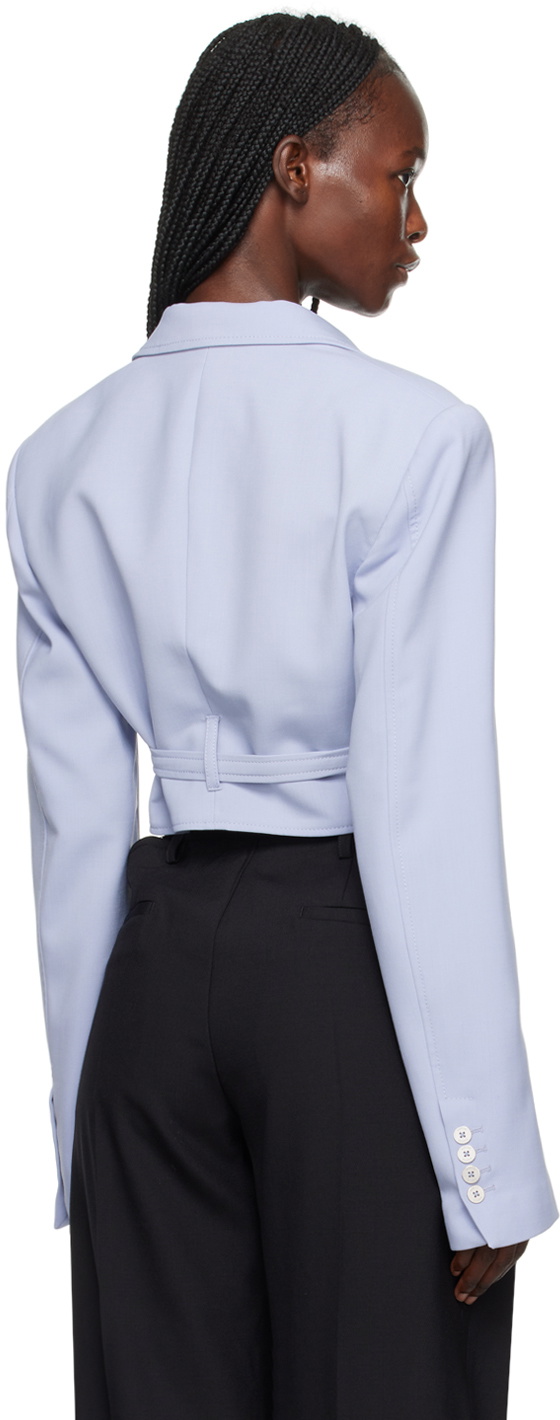 Dion Lee Blue Interlock Cropped Blazer Dion Lee