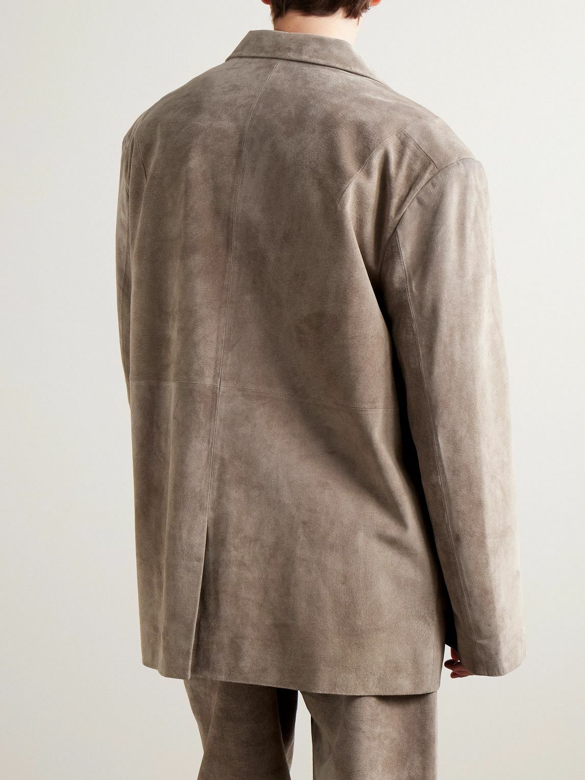 Entire Studios - Oversized Suede Blazer - Brown