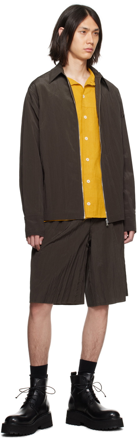 AIREI Brown Crinkle Jacket
