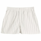 AMI Paris Women's Elasticated Shorts in Off White/Blue