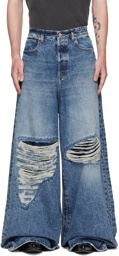 VETEMENTS Blue Distressed Jeans