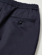 Officine Générale - Drew Tapered Pleated Wool Trousers - Blue