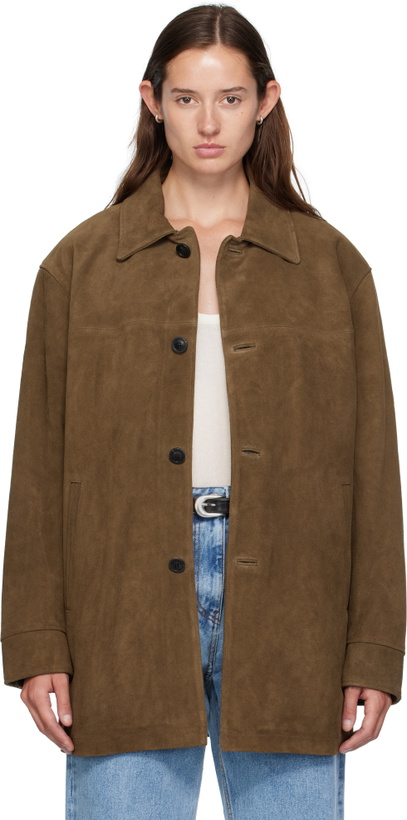 Photo: COOR Brown Suede Car Jacket