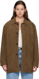 COOR Brown Suede Car Jacket