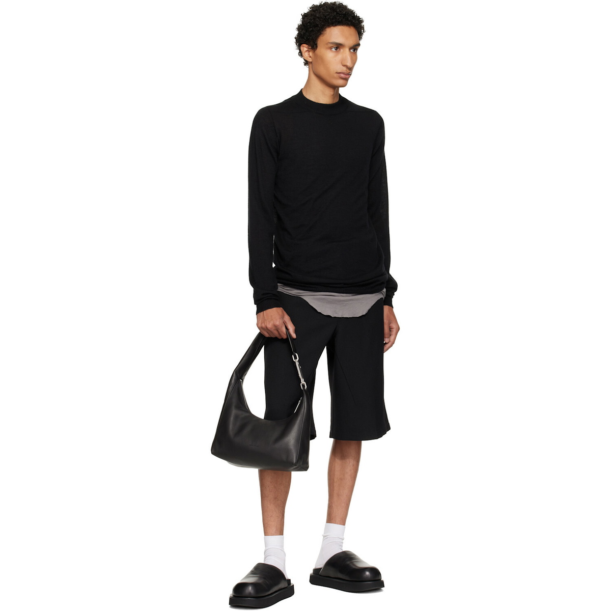 Rick Owens Black Tower Level Lupetto Sweater