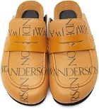 JW Anderson Tan Leather Print Loafers