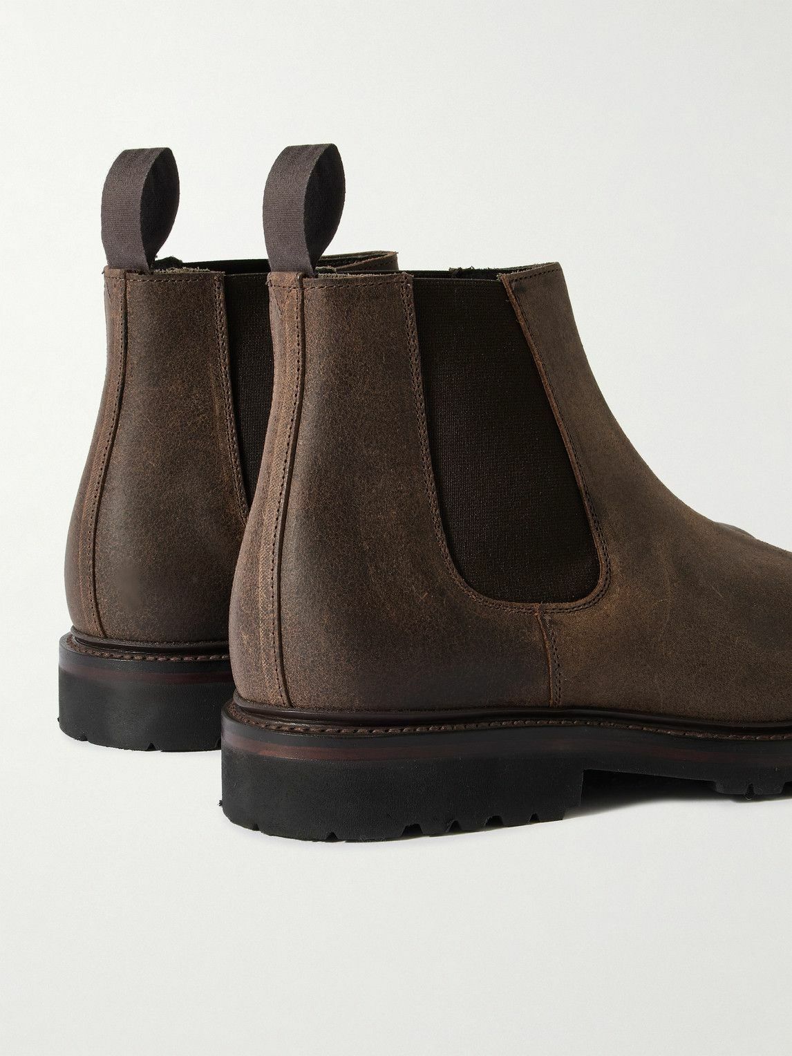 George Cleverley - Jason II Waxed-Leather Chelsea Boots - Brown