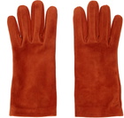 Gianvito Rossi Red Suede Gloves