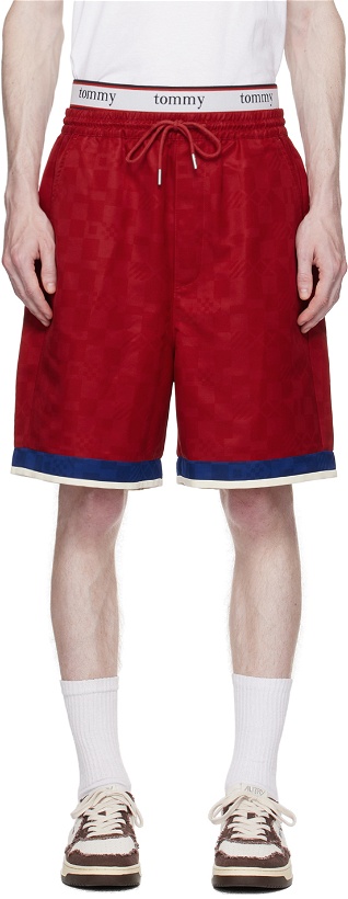 Photo: Tommy Jeans Red Checkerboard Shorts