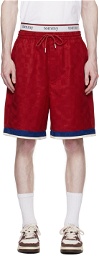 Tommy Jeans Red Checkerboard Shorts