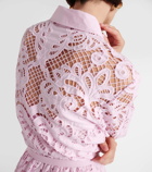 Self-Portrait Cotton lace shirt dress