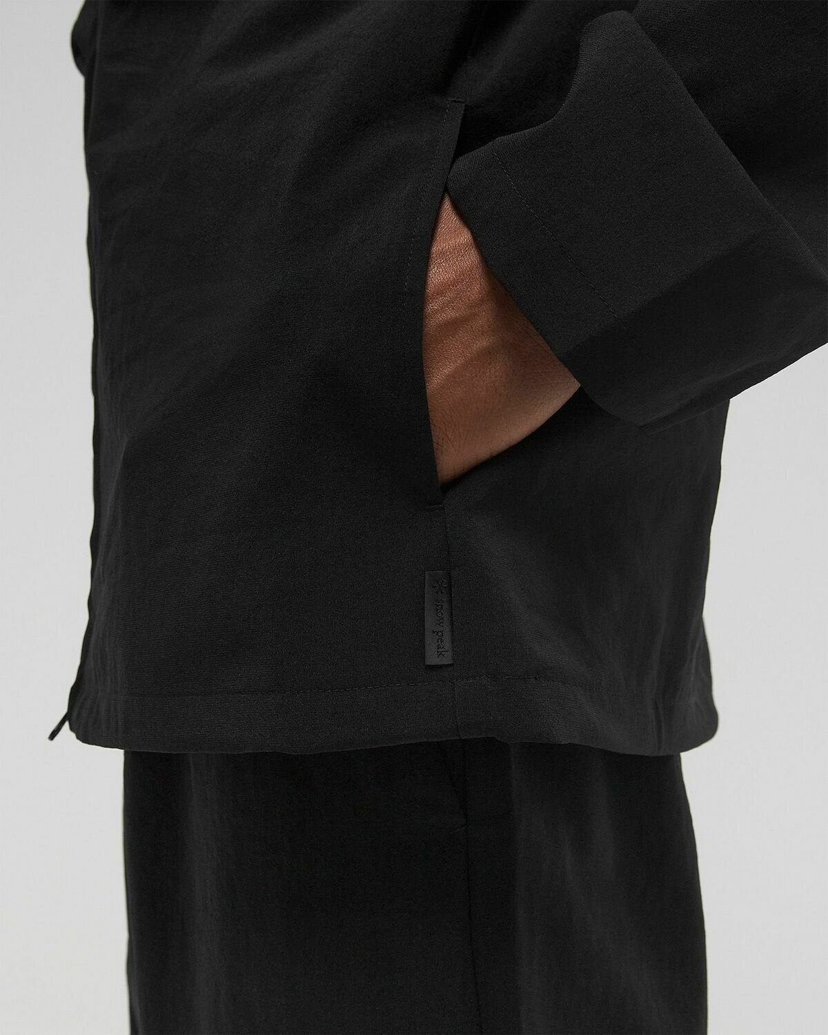 Snow Peak Pe Light Poplin Jacket Black Mens Windbreaker