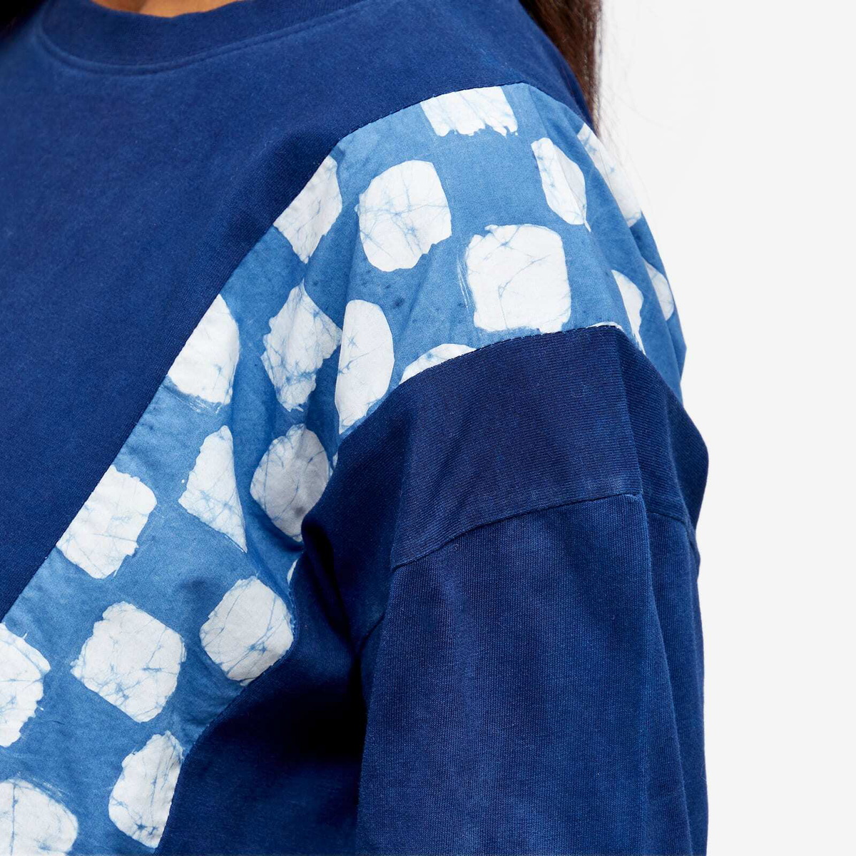 W'menswear Women's Long Sleeve Racing Check T-Shirt in Indigo/Check