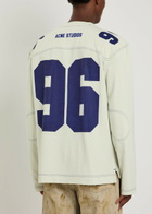 Acne Studios Printed Long-sleeve Cotton T-shirt Beige