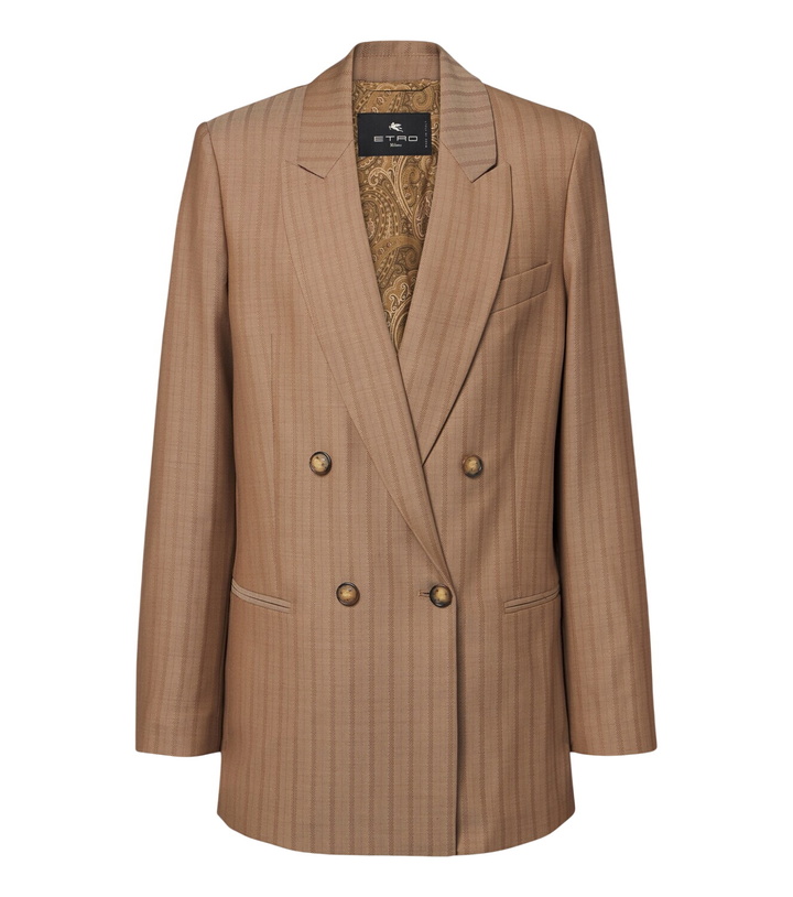 Photo: Etro Striped double-breasted wool blazer