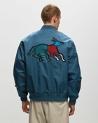 By Parra Stacked Pets Varsity Jacket Blue - Mens - Bomber Jackets