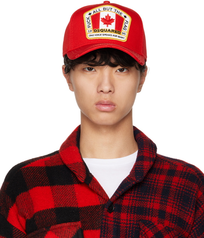Photo: Dsquared2 Red Patch Cap