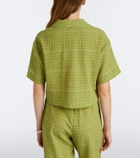 Asceno Lincoln checked cotton bowling shirt