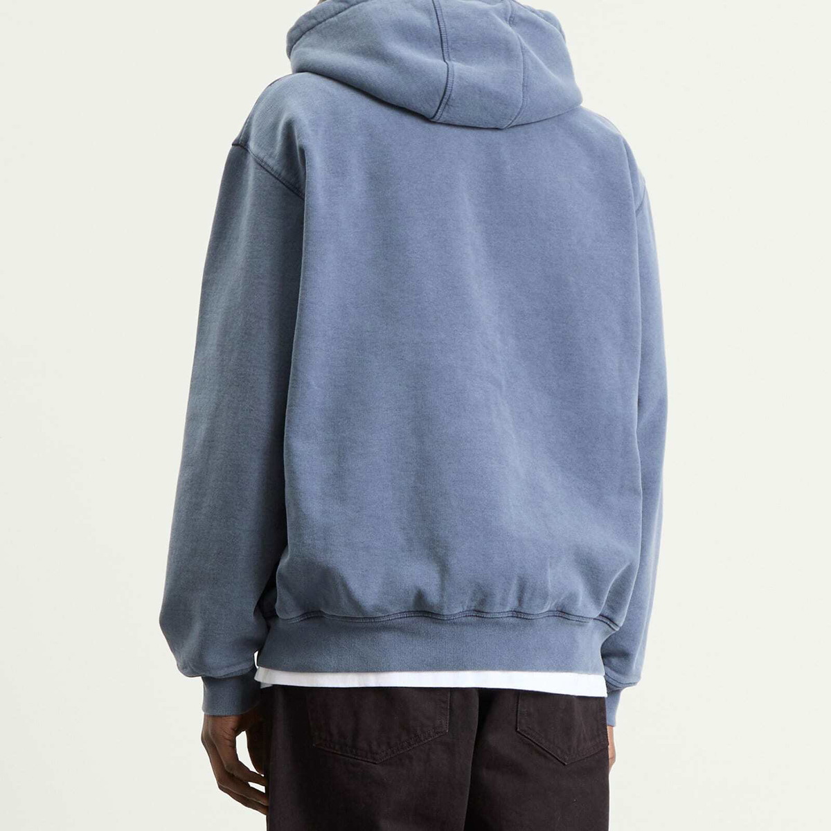 By Parra Men's Not Fade Away Zip Hoodie in Washed Dark Grey
