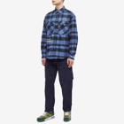 Men's AAPE AAPE Now Check Flannel Shirt in Blue