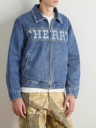 Cherry Los Angeles - Logo-Print Denim Blouson Jacket - Blue