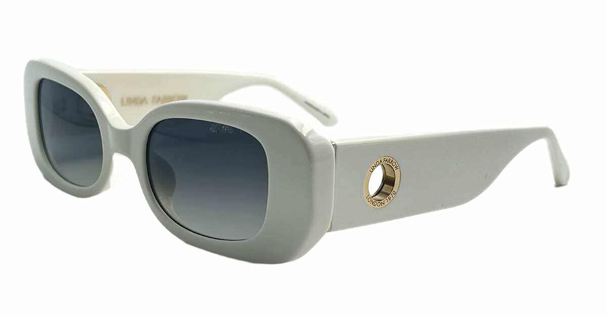 Linda Farrow Lola - White Sunglasses