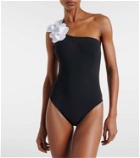 Karla Colletto Tess floral-appliqué swimsuit