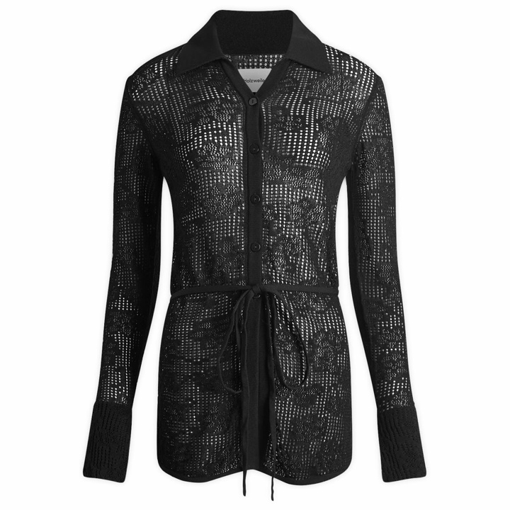 Photo: Holzweiler Women's Lace Knit Shirt in Black