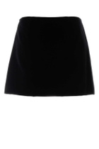 Prada Black Velvet Mini Skirt