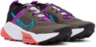 Nike Gray & Purple ZoomX Zegama Sneakers