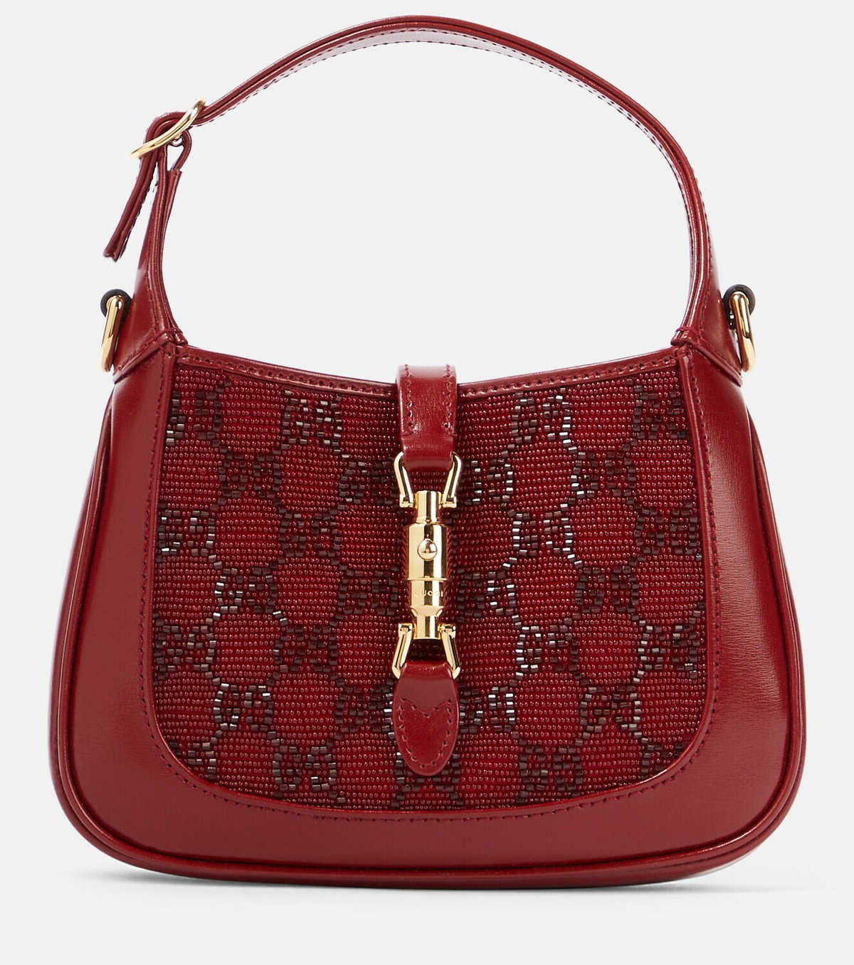 送料関税込み★GUCCI★Jackie 1961 ミニバッグ Gucci Jackie 1961 Mini Bag GG Supreme Canvas Leather Beige
