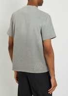 Vowels Printed Cotton T-shirt Grey