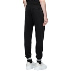 Alexander McQueen Black Embroidered Logo Lounge Pants