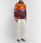 Polo Ralph Lauren - Half-Zip Logo-Appliquéd Printed Fleece Sweatshirt - Multi