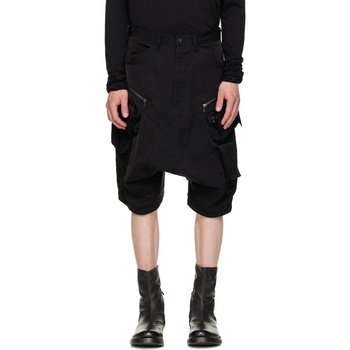 Julius Black Tactical Kite Shorts