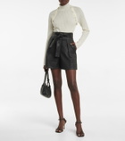 Stouls Eloise leather paperbag shorts